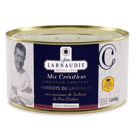 Larnaudie haricots du lauragais aux saucisses de toulouse "ma création" boite 8