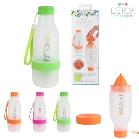 Bouteille détox 60 cl presse-agrumes intégré