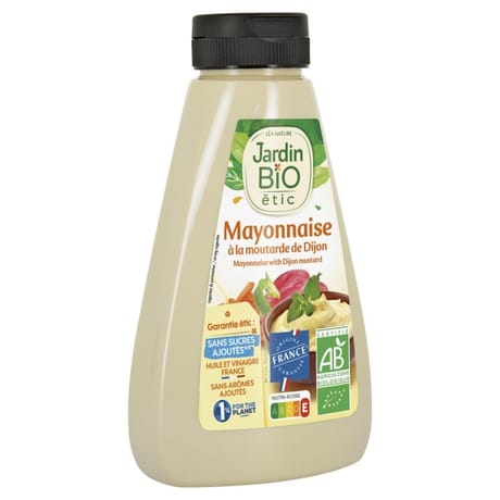 Jardin bio étic mayonnaise à la moutarde de Dijon bio 315g