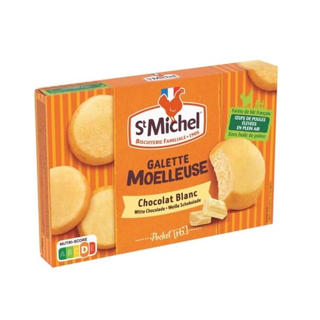 St michel galettes moelleuses chocolat blanc 180g