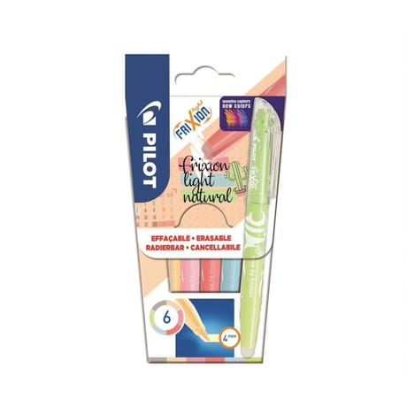Surligneur effaçable frixion light natural x6
