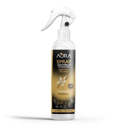 Aura spray absorbeur d'odeurs vanille gourmande 250ml