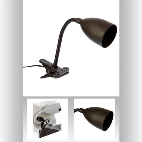 Lampe à pince" sily "noir h43cm