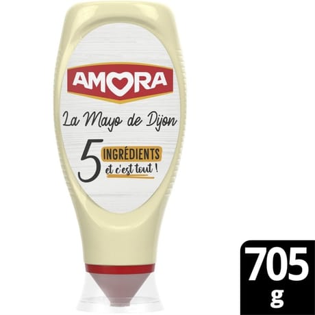 Amora mayonnaise de dijon 5 ingrédients flacon souple 705g