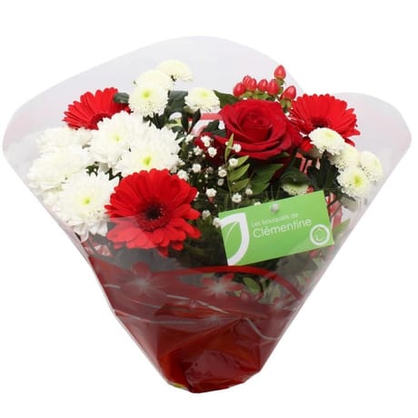 Bouquet grenade grand modèle ton chaud 11 tiges