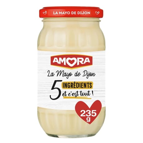 Amora mayonnaise de Dijon 5 ingrédients bocal 235g