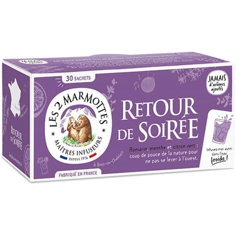 Les 2 Marmottes Infusion Retour de soirée 30 sachets 42g
