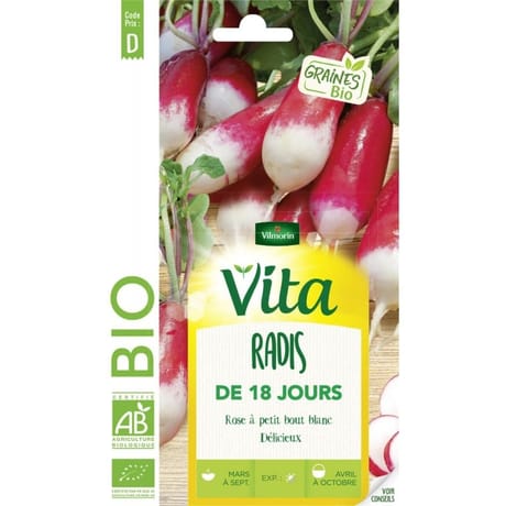 Vita Vilmorin radis de 18 jours bio