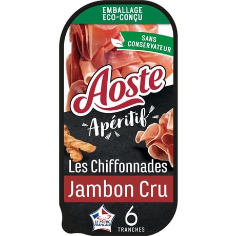 Aoste chiffonnade de jambon cru vpf 80g