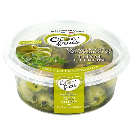 Olives vertes dénoyautées au thym citron 150g