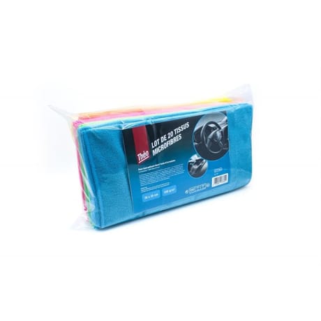 Theo lot de 20 torchons microfibre 35x35cm
