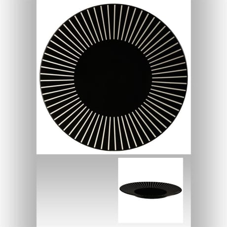 Assiette plate sun noir 27 cm