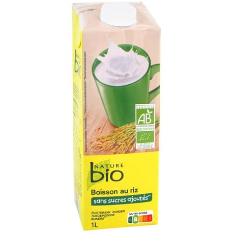 Nature bio boisson riz bio sans sucres ajoutés 1l
