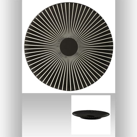 Assiette dessert sun noir 21 cm