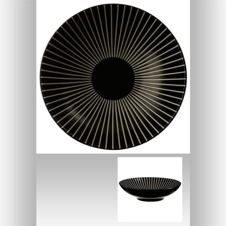 Assiette creuse sun noir 19 cm