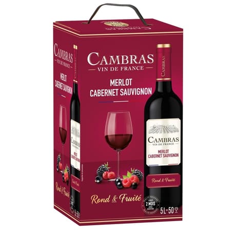 Cambras merlot-cabernet savignon rouge 5l 12%vol