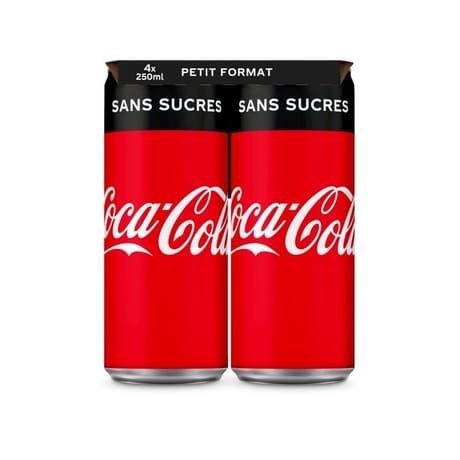 Coca-cola sans sucres boite slim 4x25cl