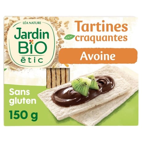 Jardin bio étic tartine craquante au son d'avoine bio sans gluten 150g