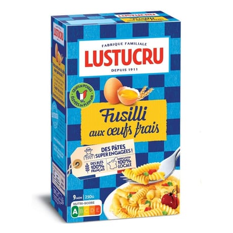 Lustucru fusilli pates aux oeufs 250g