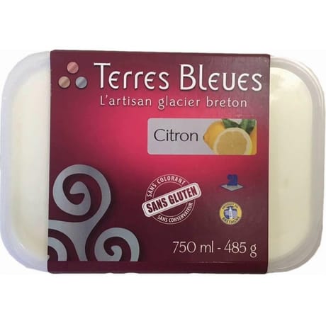 Terres Bleues Sorbet citron jaune 750ml - 485g