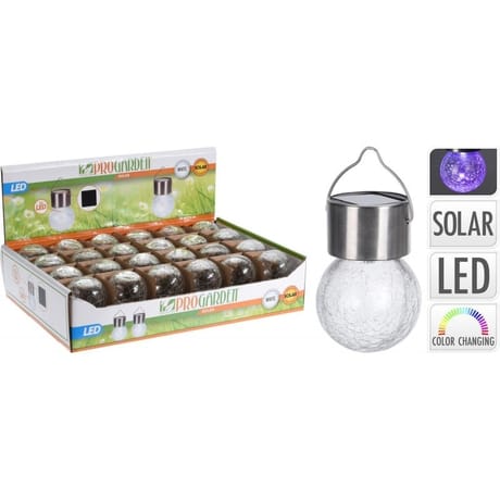 Suspension solaire verre diam 6cm couleurs changeantes