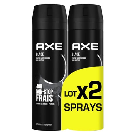 Axe Black déodorant homme bois de cèdre lot 2x200ml