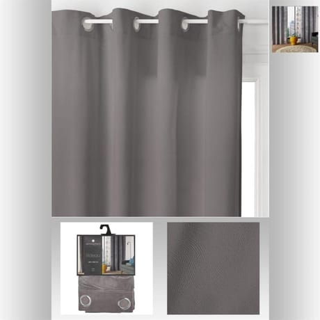 Rideau "lilou" 140x260cm gris foncé
