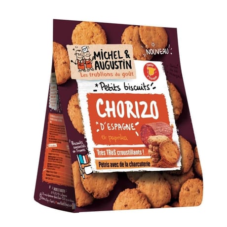 Michel et augustin biscuits charcuterie chorizo 90g