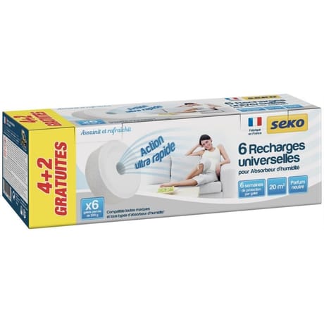 Seko lot de 4 recharges galets percés de 500 g Neutre + 2 offertes