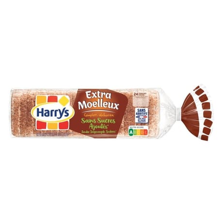 Harry's pain de mie sans sucres ajoutés extra moelleux complet 500g