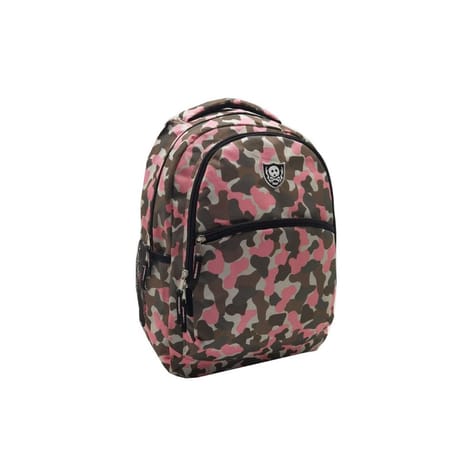 Sac à dos camouflage gris rose - teen college