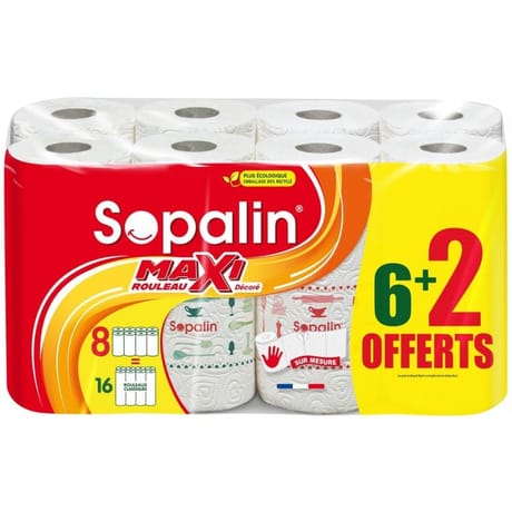 Sopalin essuie tout sur mesure décoré 6+2