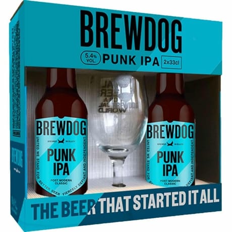 Brewdog punk ipa coffret 2x33cl Vol.5.4% + verre