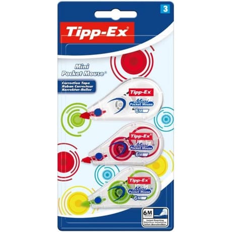 Ruban correcteur tipp-ex mini pocket mouse fashion x3