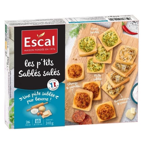 Escal les p'tits sablés salés x26 310g