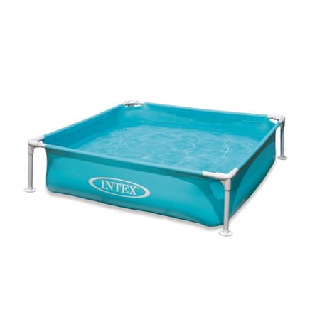 Piscinette tubulaire acidulée bleu 122x122x30cm