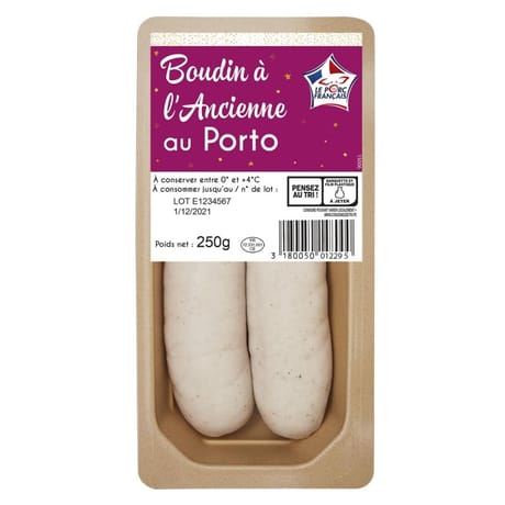 Boudin blanc ancienne nature au porto 2x125g