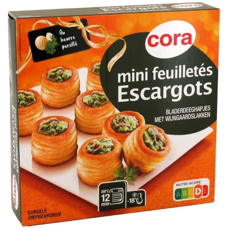 Cora 16 mini feuilletés escargots au beurre persillé 170g