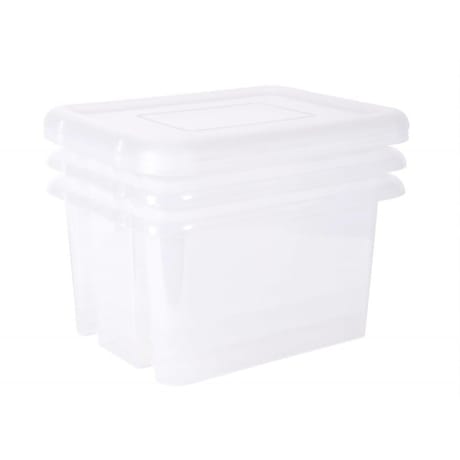 Eda boites de rangement funny box naturel 55 l lot de 3
