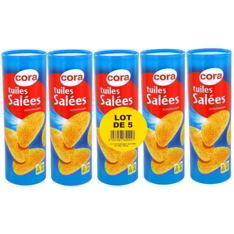 Cora tuiles goût sel 5 x 170g