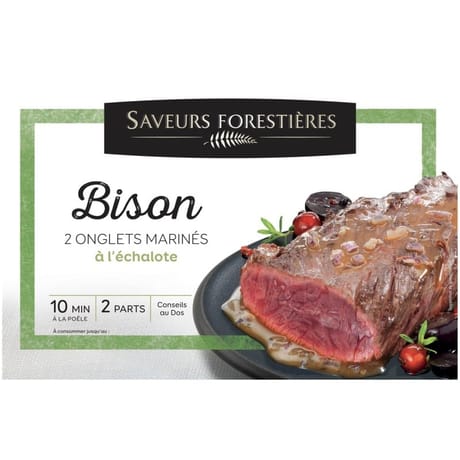 250g saveurs forestière 2 onglets de bison échalote s/atm