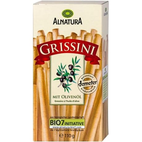 Alnatura gressins à l'huile d'olive bio 110g