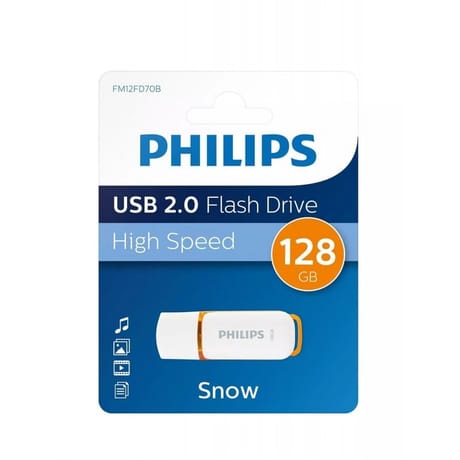 Philips clé usb 2.0 128 gb snow édition orange FM12FD70B/00