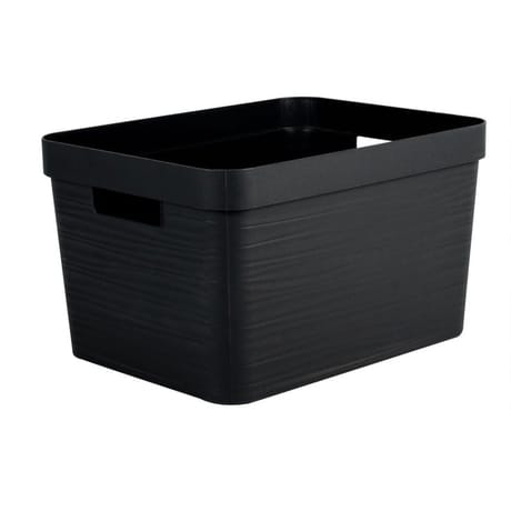 Eda bac de rangement stone 18l noir