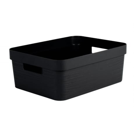 Eda bac de rangement stone noir 12l