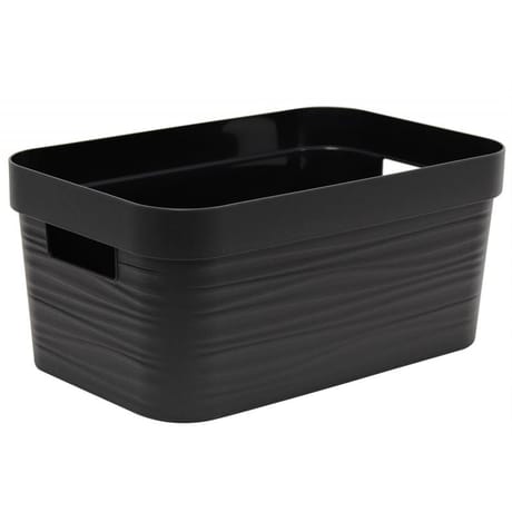 Eda bac de rangement stone noir 6l