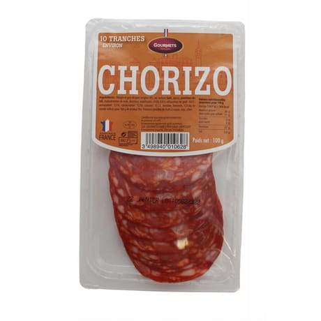Gourmets de l'Artois chorizo 10 tranches 100g