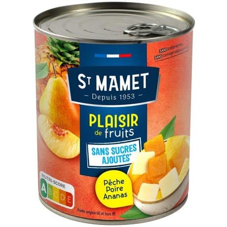 St mamet plaisir de fruits ssa pêche poire ananas 4/4 825g