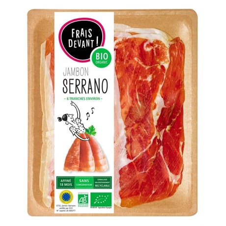 Serrano bio 70g frais devant