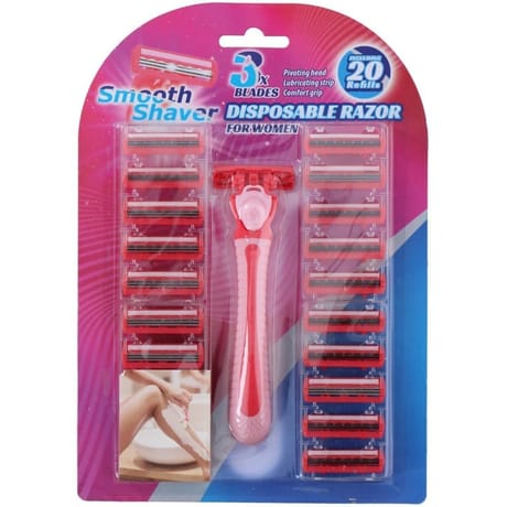 Rasoir femme 3 lames + 20 recharges
